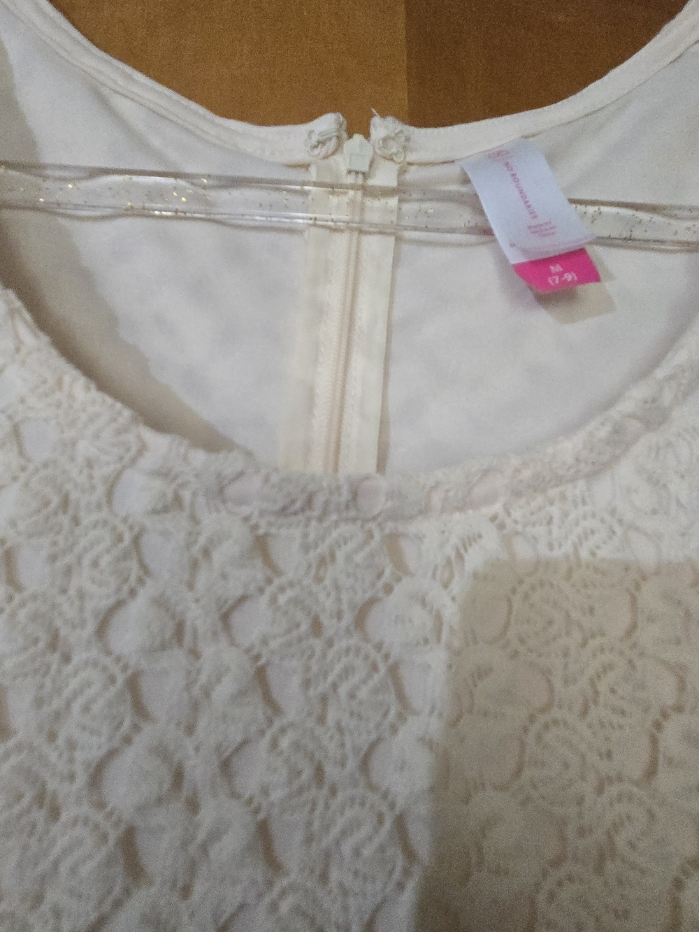 Ivory Sleeveless Dress with Back Zip